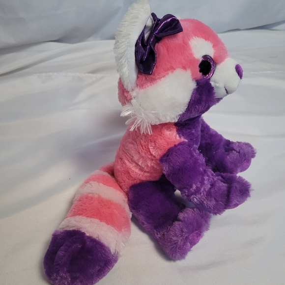 Wild Republic Sweet & Sassy Pink/Purple Red Panda Plush Stuffed Animal Toy - Picture 6 of 11